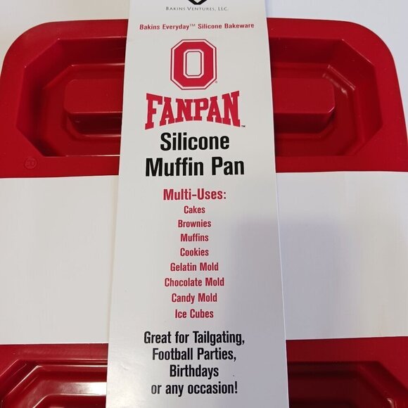 NEW Ohio State Fanpan Collegiate Silicone Muffin Pan - Picture 3 of 8